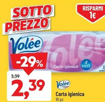DPiù Volee carta igienica offerta