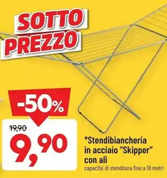 DPiù Stendibiancheria in acciaio skipper con ali offerta