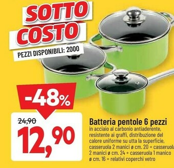 DPiù Batteria pentole 6 pezzi offerta