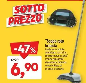 DPiù Scopa roto briciola offerta