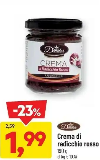 DPiù Crema di radicchio rosso offerta
