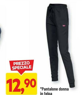 DPiù Pantalone donna in felpa offerta