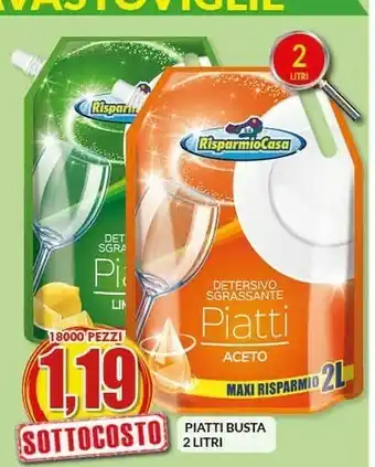 Risparmio Casa Risparmiocasa piatti busta 2000 ml offerta