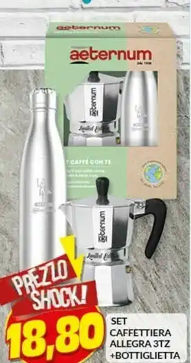 Risparmio Casa Set caffettiera allegra 3tz +bottiglietta offerta