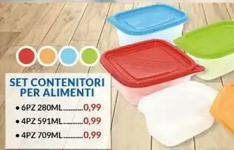 Risparmio Casa Set contenitori per alimenti offerta