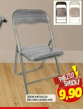 Risparmio Casa Sedie metallo / decoro legno offerta