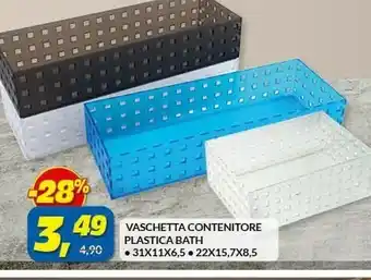 Risparmio Casa Vaschetta contenitore plastica bath offerta