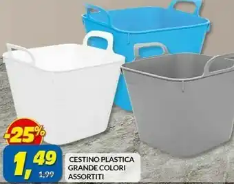 Risparmio Casa Cestino plastica grande offerta