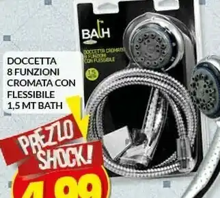 Bath doccetta 8 funzioni cromata con flessibile