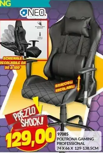 Risparmio Casa Neo 97085 poltrona gaming professional offerta