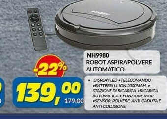Risparmio Casa Nh9980 robot aspirapolvere automatico offerta