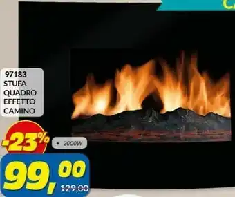 Risparmio Casa Neo 97183 stufa quadro effetto camino offerta