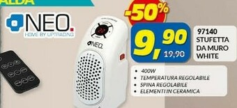 Risparmio Casa Neo 97140 stufetta da muro white offerta