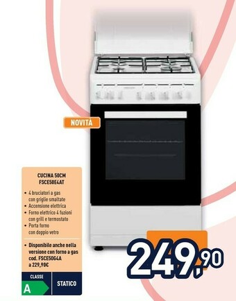 Unieuro Cucina 50cm fsce50e4at offerta