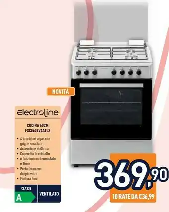 Unieuro Cucina 60cm fsce60ev4atlx offerta