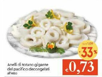 IperFamila Anelli di totano gigante del pacifico decongelati offerta