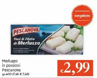 IperFamila Pescanova Merluzzo in porzioni 400gr offerta