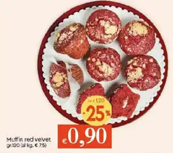 IperFamila Muffin red velvet 120gr offerta