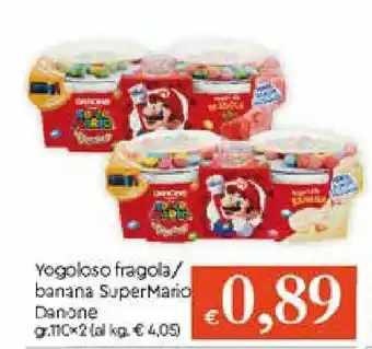 IperFamila Danone Super Mario Yogoloso fragola/banana 110gr. x 2 offerta