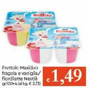 IperFamila Nestlé Fruttolo Maxiduo fragola e vaniglia/fior di latte 100gr x 4 offerta