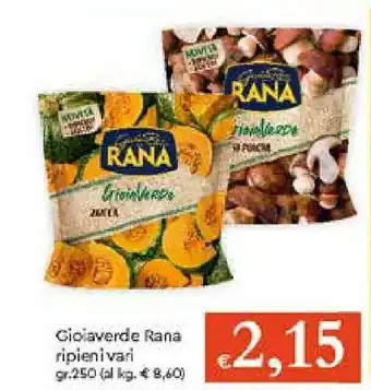 IperFamila Gioiaverde Rana ripieni vari 250gr offerta