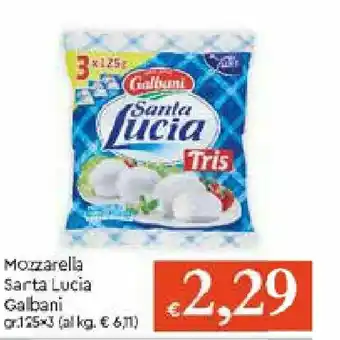 IperFamila Galbani Santa Lucia Mozzarella 125gr x 3 offerta