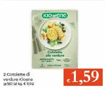 IperFamila Kio ene 2 Cotolette di verdure 160g offerta