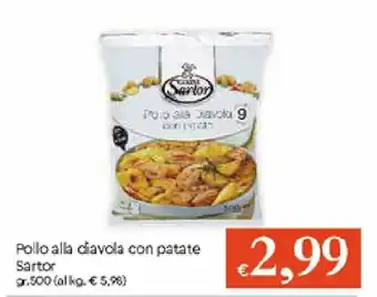 IperFamila Sartor Pollo alla diavola con patate 500g offerta