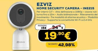 Euronics Home security camera ine215 offerta