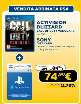 Euronics Call of duty vanguard ps5 offerta