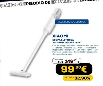 Euronics Scopa elettrica vacuum cleaner light offerta