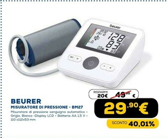 Euronics Misuratore di pressione bm27 offerta