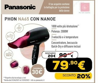 Euronics Phon na65 con nanoe offerta