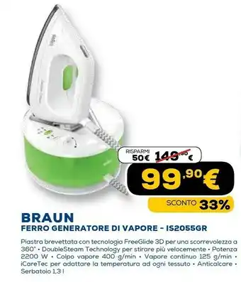 Euronics Ferro generatore di vapore is2055gr offerta