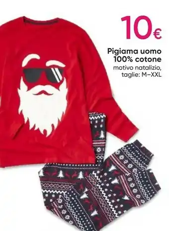 Pepco Pigiama uomo 100% cotone motivo natalizio offerta