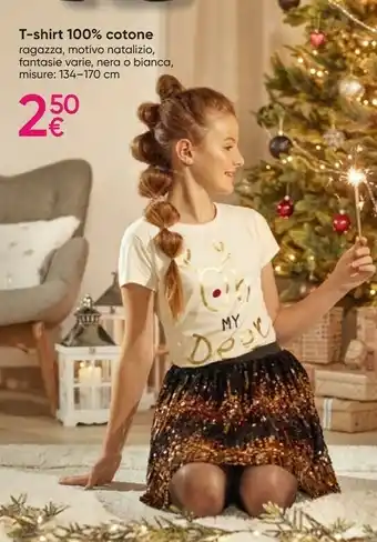 Pepco T-shirt 100% cotone ragazza offerta