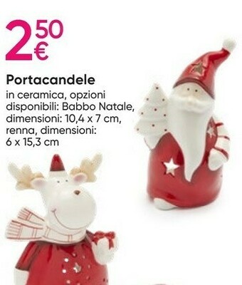 Portacandele in ceramica