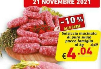 Ipercarni Salsicce offerta