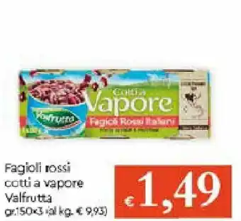 IperFamila Valfrutta Fagioli rossi cotti a vapore 150g x 3 offerta