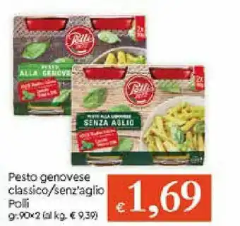 IperFamila Polli Pesto genovese classico/senz'aglio 90g x 2 offerta