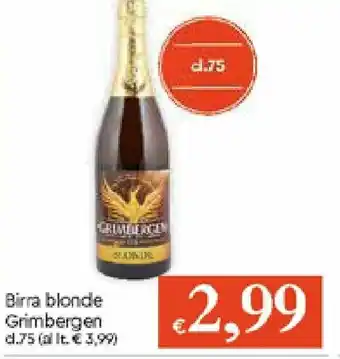IperFamila Birra blonde Grimbergen 75cl offerta