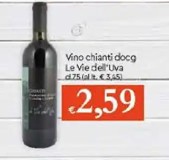Vino chianti docg Le Vie dell'Uva 75cl