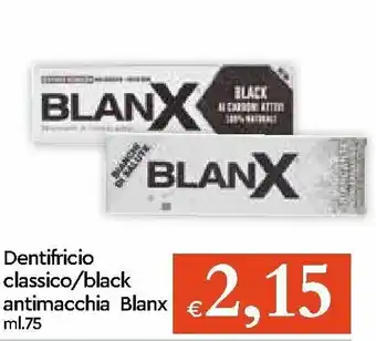IperFamila Blanx Dentifricio classico/black antimacchia 75ml offerta