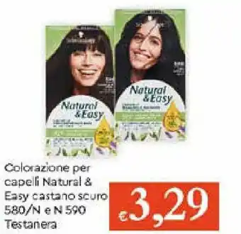 IperFamila Colorazione per capelli Natural & Easy castano scuro 580/N e N 590 Testanera offerta