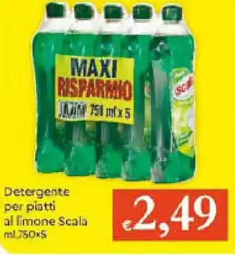 IperFamila Scala Detergente per piatti al limone 750ml x 5 offerta