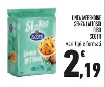 Conad Linea merendine senza lattosio riso SCOTTI offerta