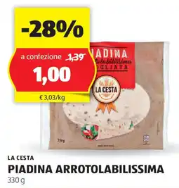 ALDI La cesta piadina arrotolabilissima offerta