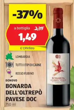 ALDI Denovo bonarda dell'oltrepò pavese doc offerta