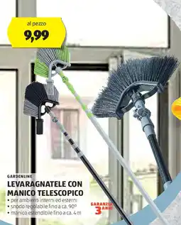 ALDI Gardenline levaragnatele con manico telescopico offerta