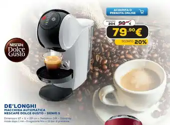 Euronics De'Longhi Macchina Automatica Nescafé Dolce Gusto - Genio S offerta